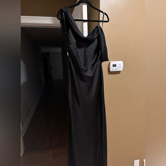 Fame and Partners Francois Black Maxi Slip Dress - Picture 3 of 5